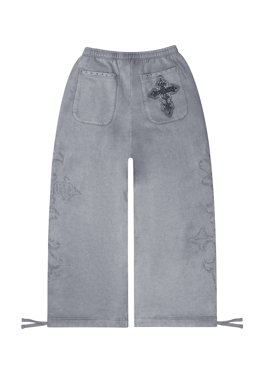 FERAL STUDDED OVERSIZED SWEATPANTS WASHED GREY
