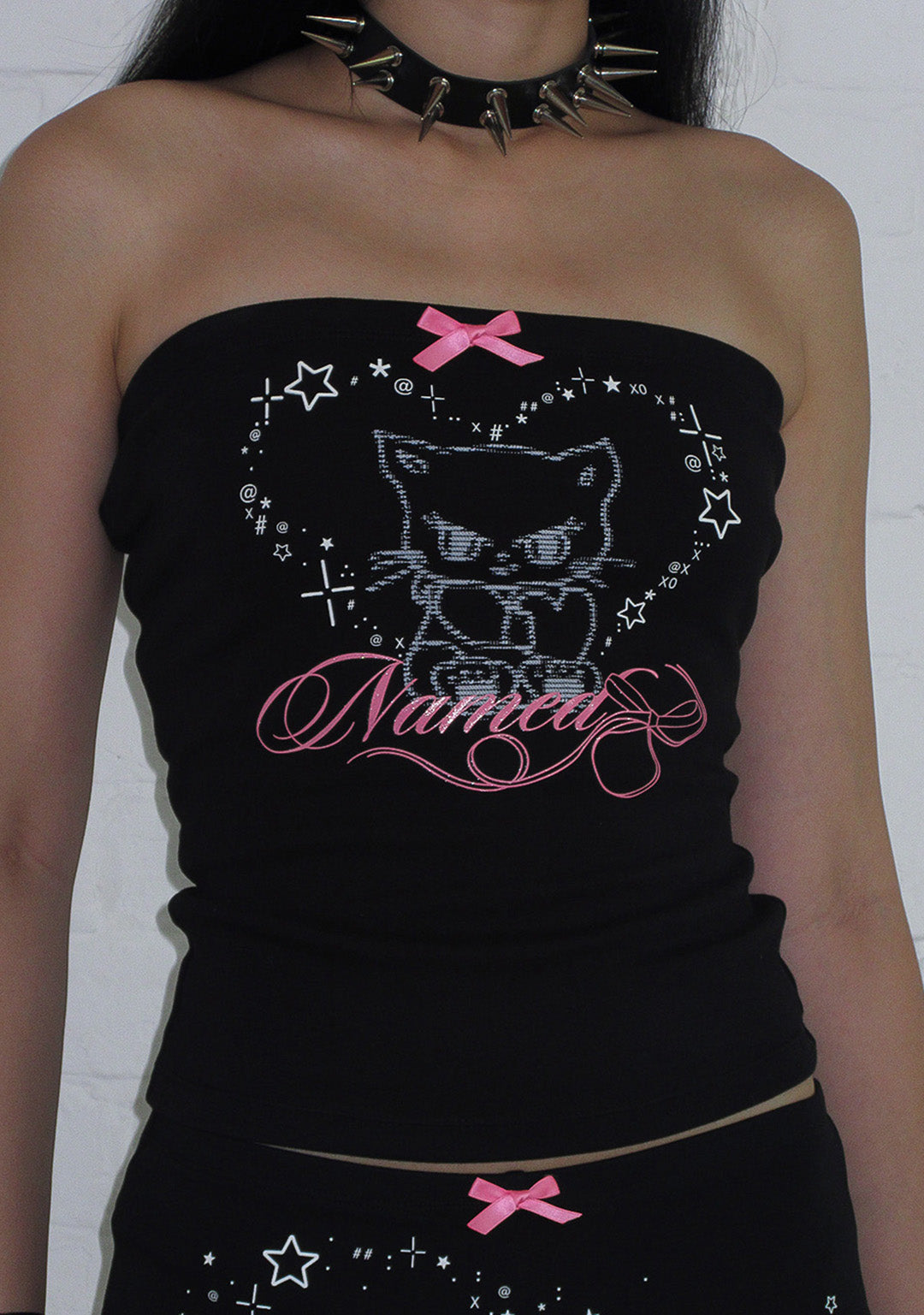 404 ERROR KITTY TUBE TOP BLACK
