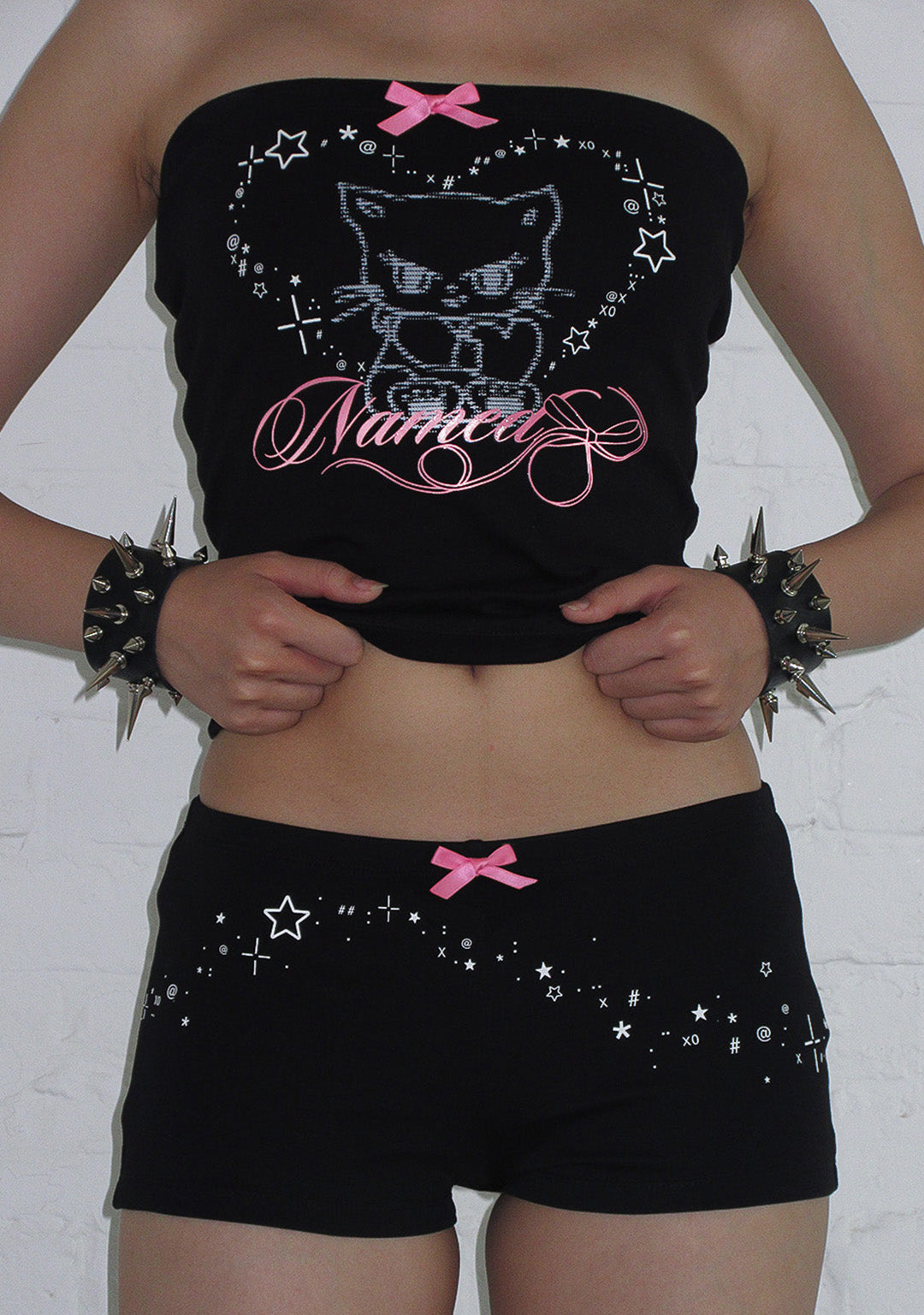 404 ERROR KITTY TUBE TOP BLACK