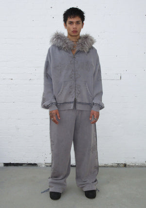FERAL STUDDED OVERSIZED SWEATPANTS WASHED GREY