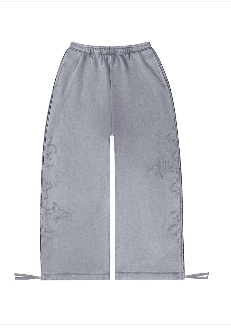 FERAL STUDDED OVERSIZED SWEATPANTS WASHED GREY