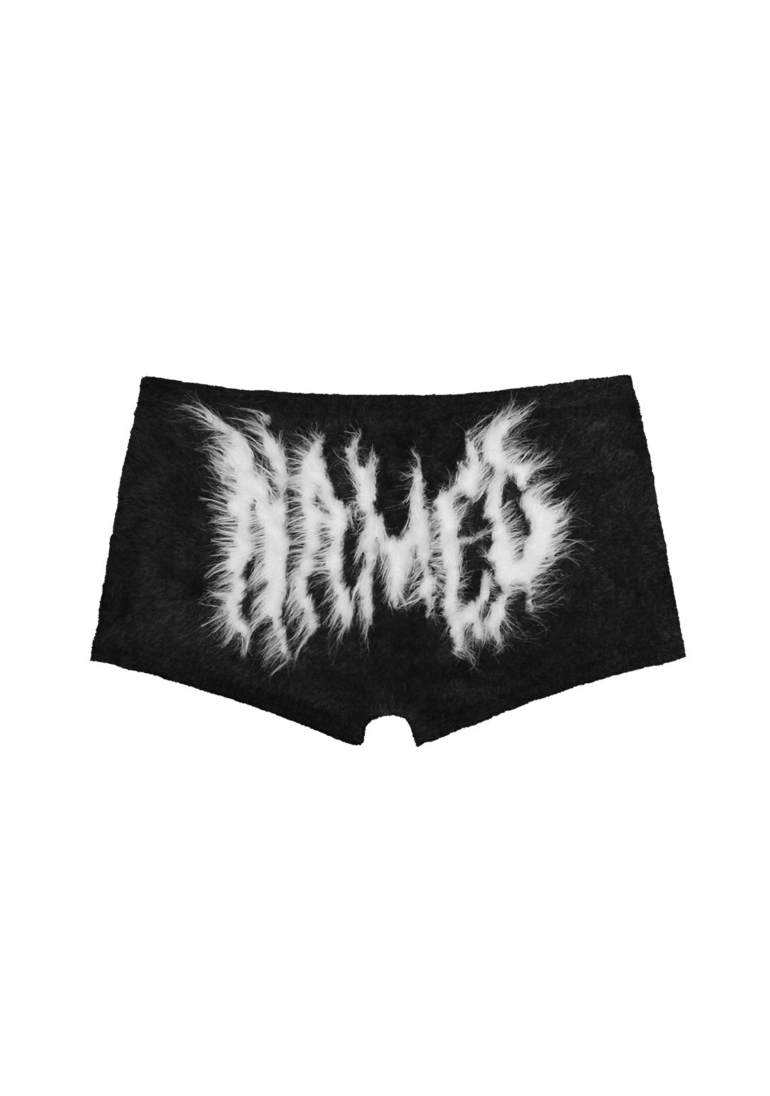 専用x-girl　WELL-KNOWN LOGO SWEAT SHORT TOP Bittersweet Fluffy Knit Micro Hotpant Shorts Black – NAMED COLLECTIVE®