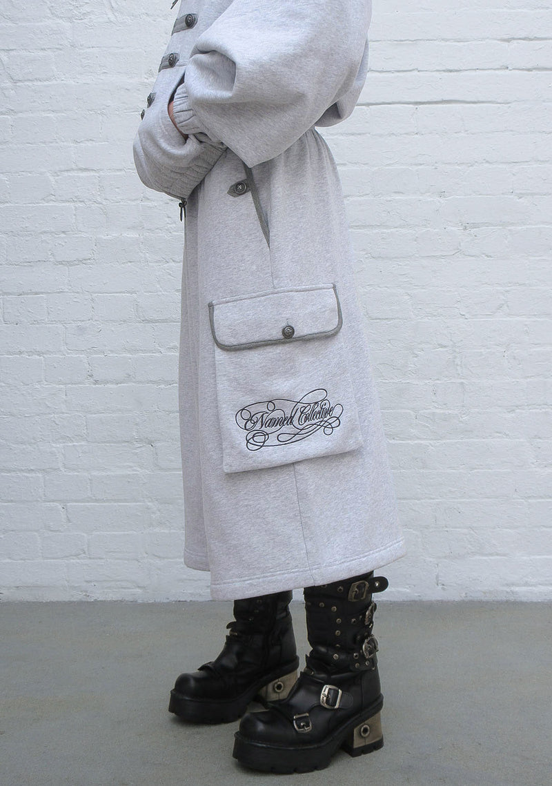 COMMAND OVERSIZED CARGO SWEATSHORTS GREY MARL