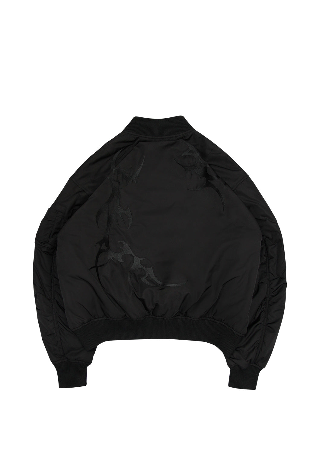 CRASH EMBROIDERED BOMBER JACKET BLACK
