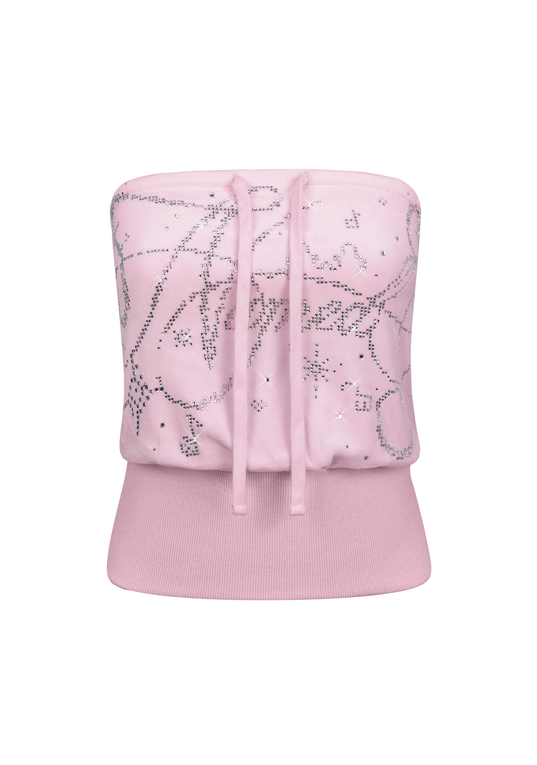 Dreamer Rhinestone Velour Tube Top Baby Pink – NAMED COLLECTIVE®