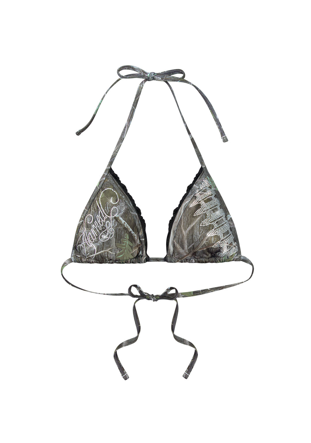 ENEMY RHINESTONE BIKINI TOP TREE CAMO