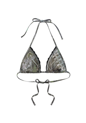 ENEMY RHINESTONE BIKINI TOP TREE CAMO