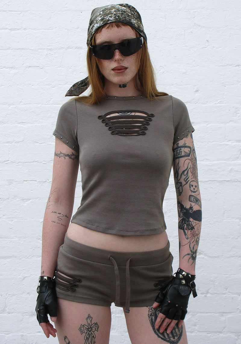 ENIGMA MILITARY MICRO RACER SHORTS WASHED ARMY GREEN