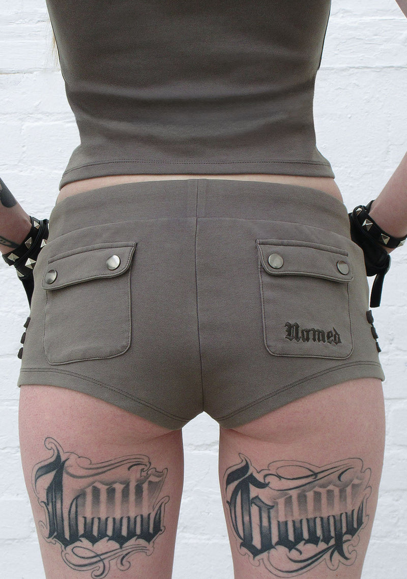 ENIGMA MILITARY MICRO RACER SHORTS WASHED ARMY GREEN