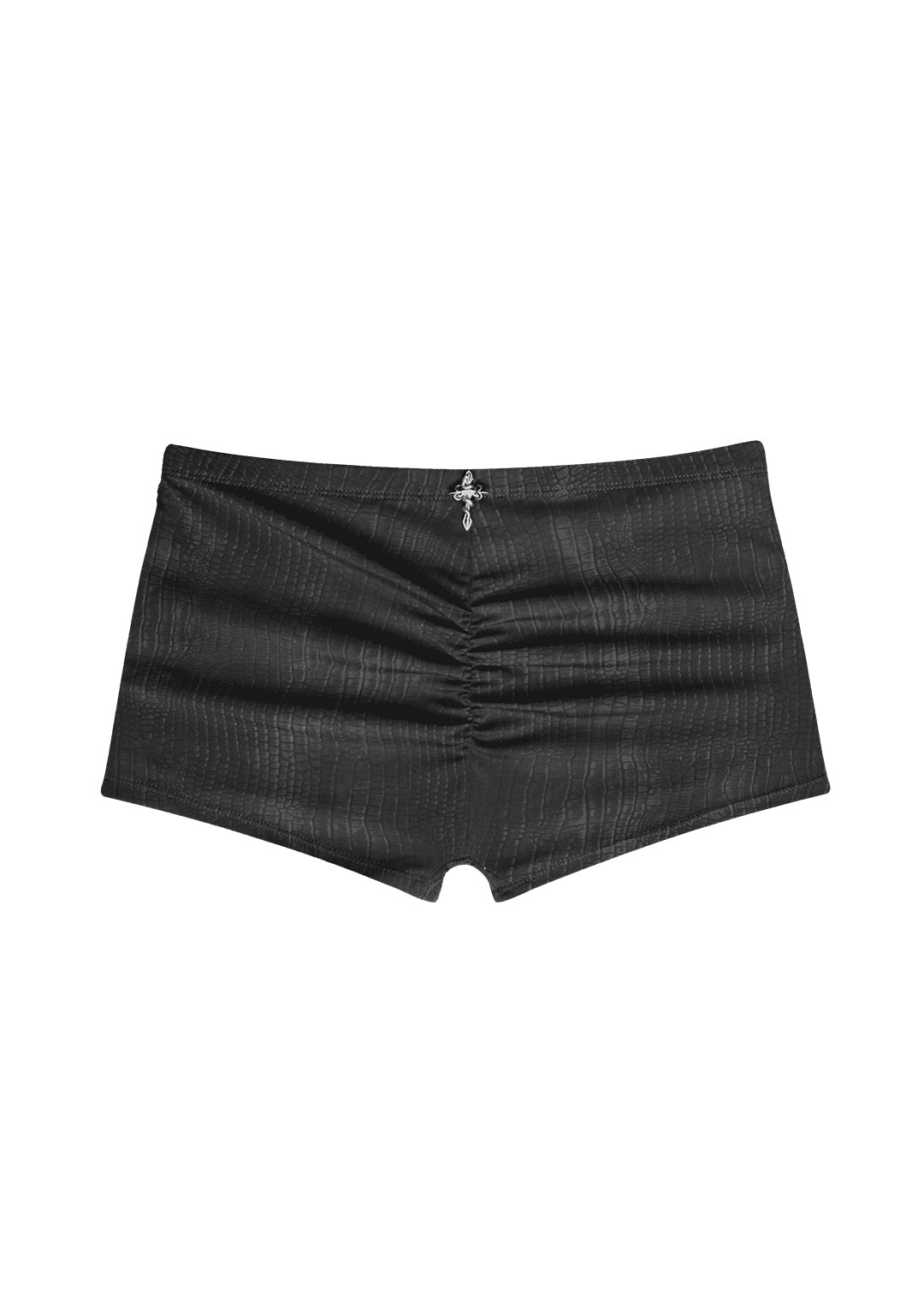 ENVY SNAKESKIN HOTPANT SHORTS CHARCOAL