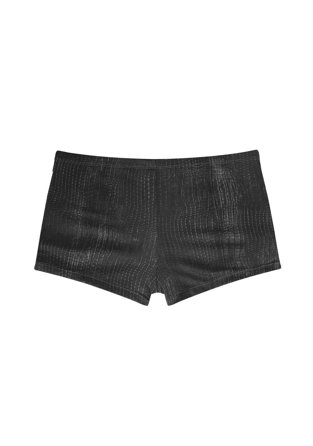 ENVY SNAKESKIN HOTPANT SHORTS CHARCOAL