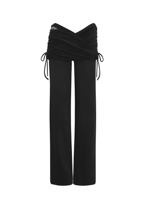 ENVY SCULPT STRETCH TWO PIECE SKIRT TROUSER SET BLACK