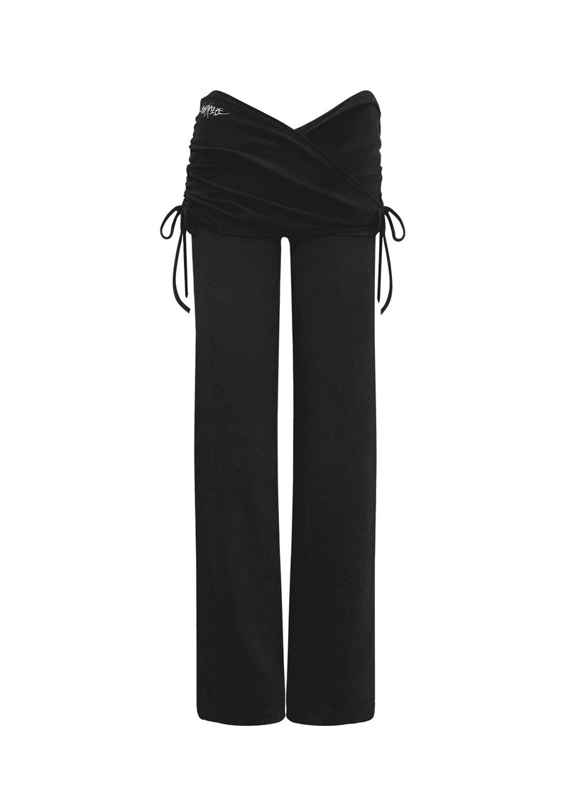 ENVY SCULPT STRETCH TWO PIECE SKIRT TROUSER SET BLACK