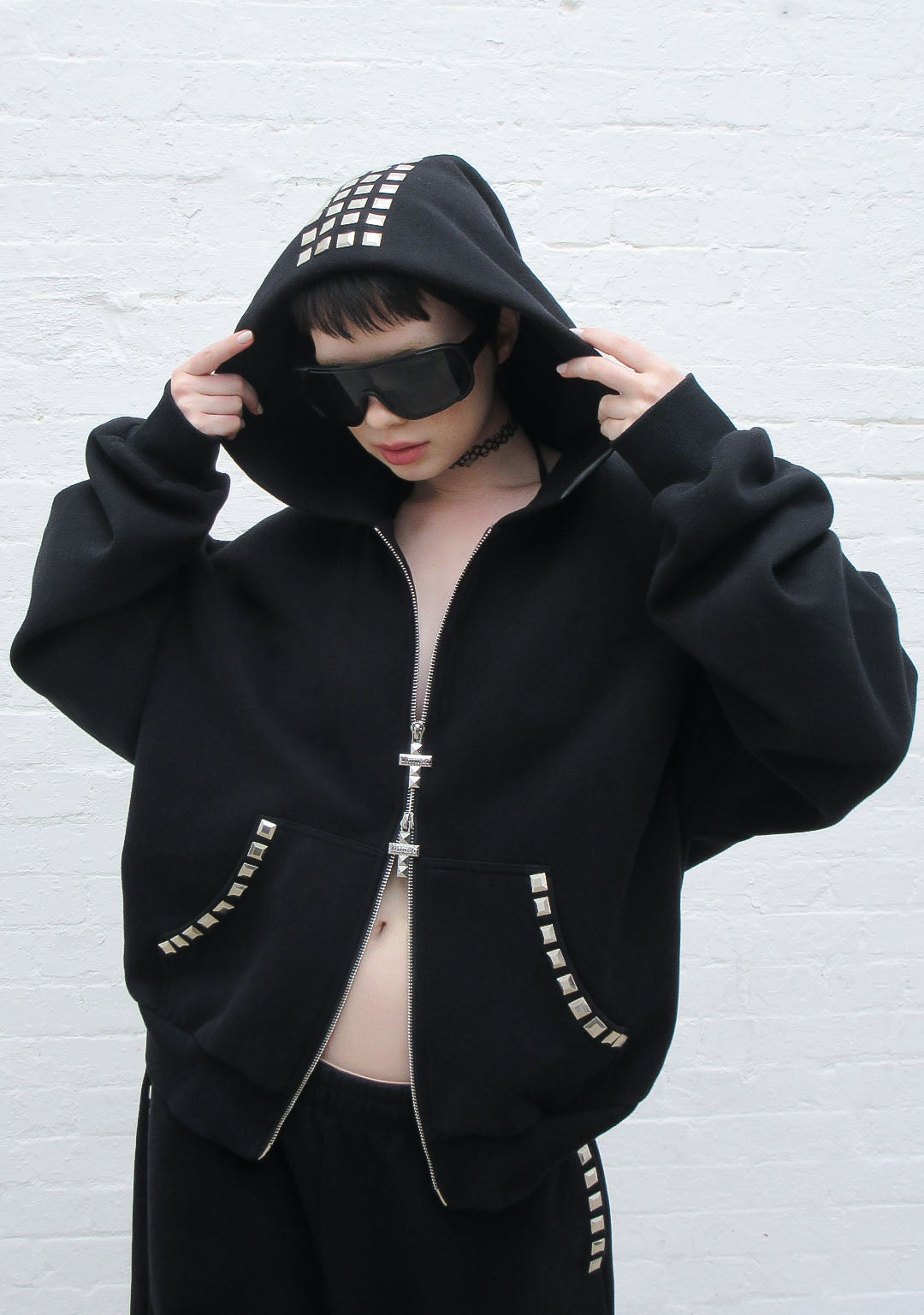 Faithful Studded Zip Hoodie Black – NAMED COLLECTIVE®