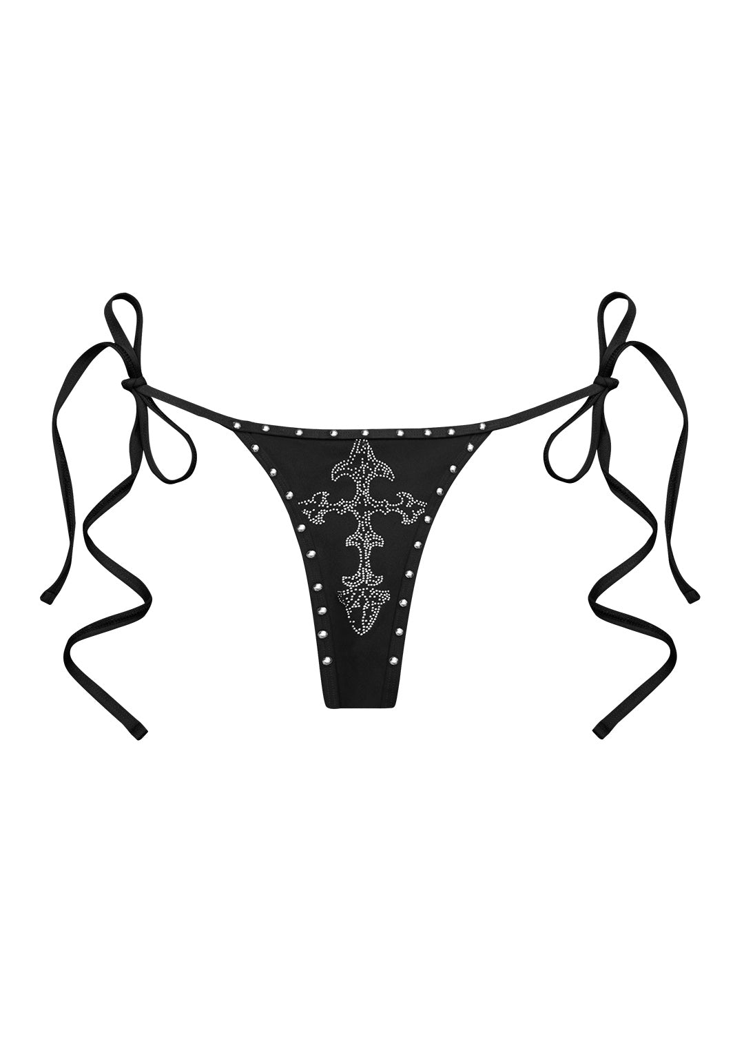 FERAL STUDDED BIKINI BOTTOMS BLACK