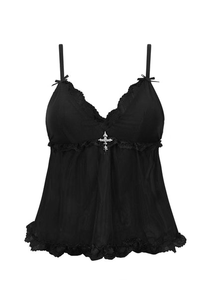 Feral Sheer Mesh Cami Top Black – NAMED COLLECTIVE®