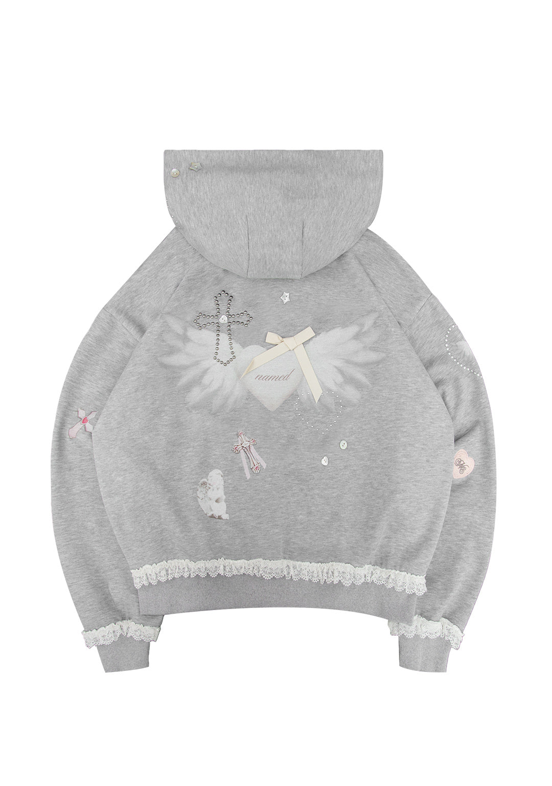 WHISPER ZIP HOODIE GREY MARL