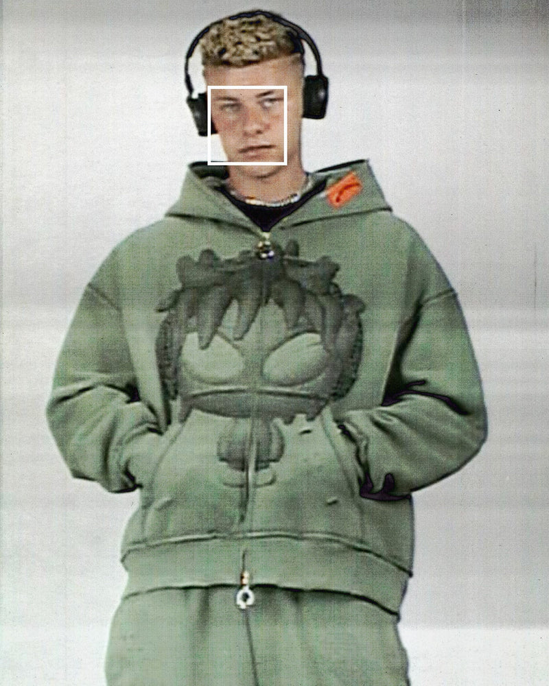 DIGI MASCOT ZIP HOODIE KHAKI
