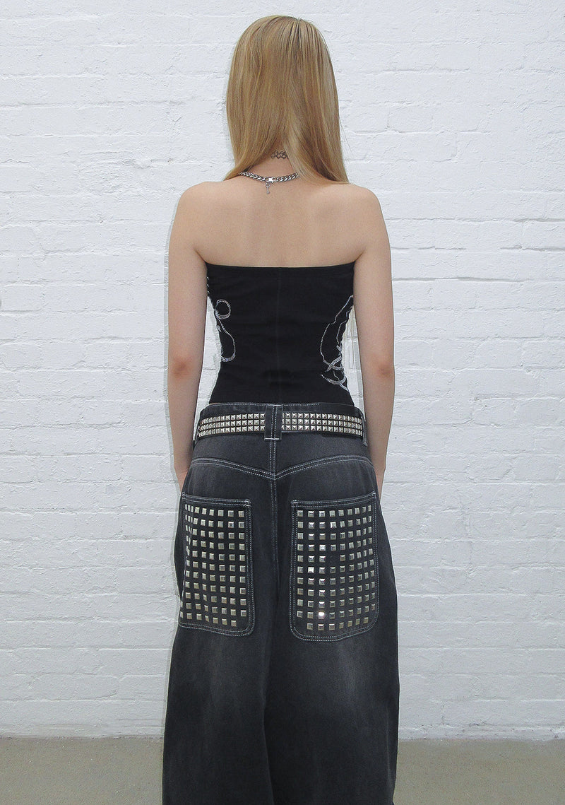MUSE RHINESTONE TUBE TOP