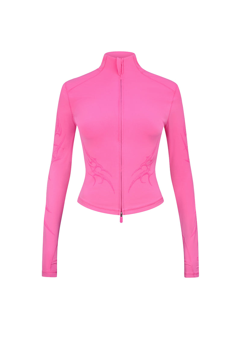 Nth ACTIVE CYBER ZIP THROUGH JACKET HOT PINK