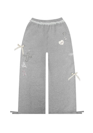 WHISPER OVERSIZED SWEATPANTS GREY MARL
