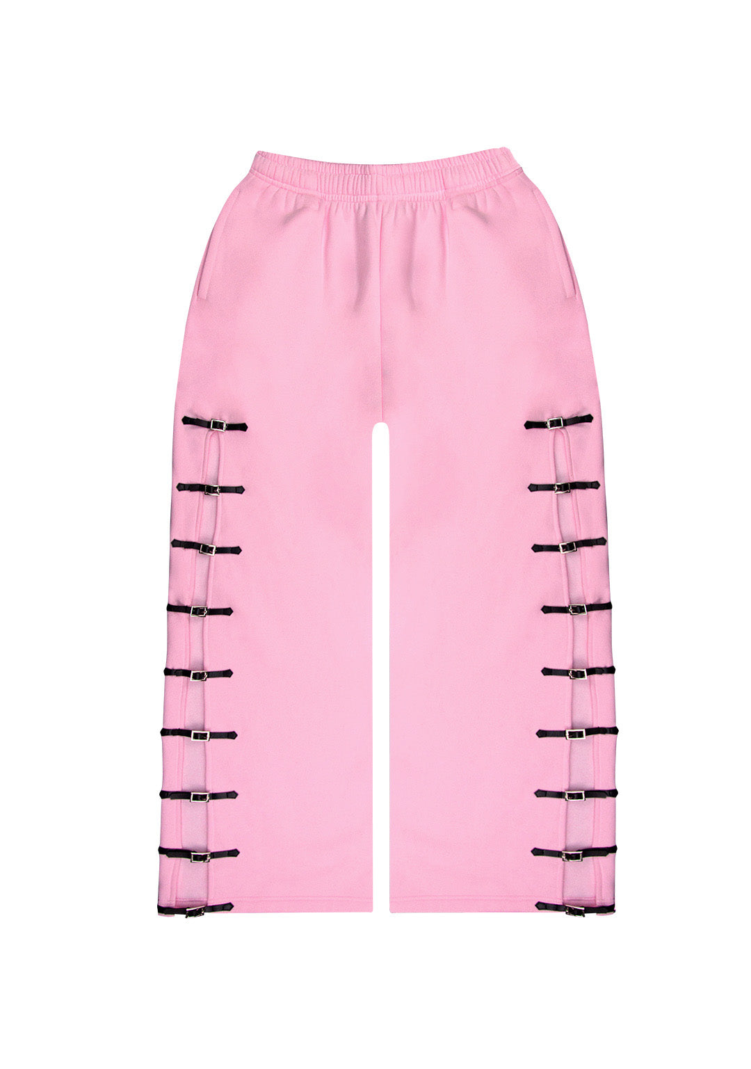 CRUSH BUCKLE OVERSIZED SWEATPANTS BABY PINK