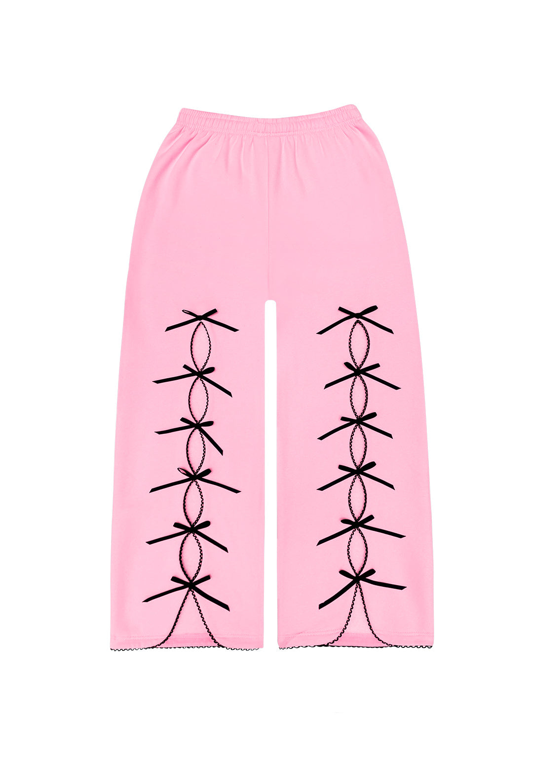 PRINC355 RIBBON SWEATPANTS BABY PINK