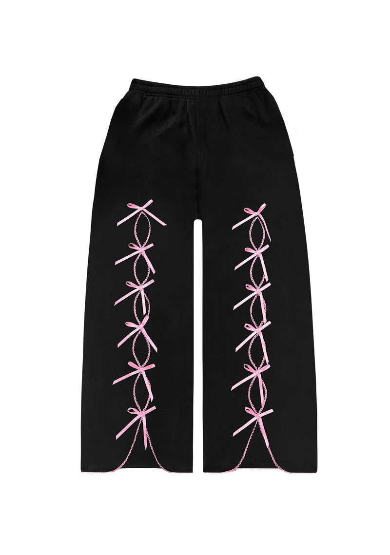 PRINC355 RIBBON SWEATPANTS BLACK