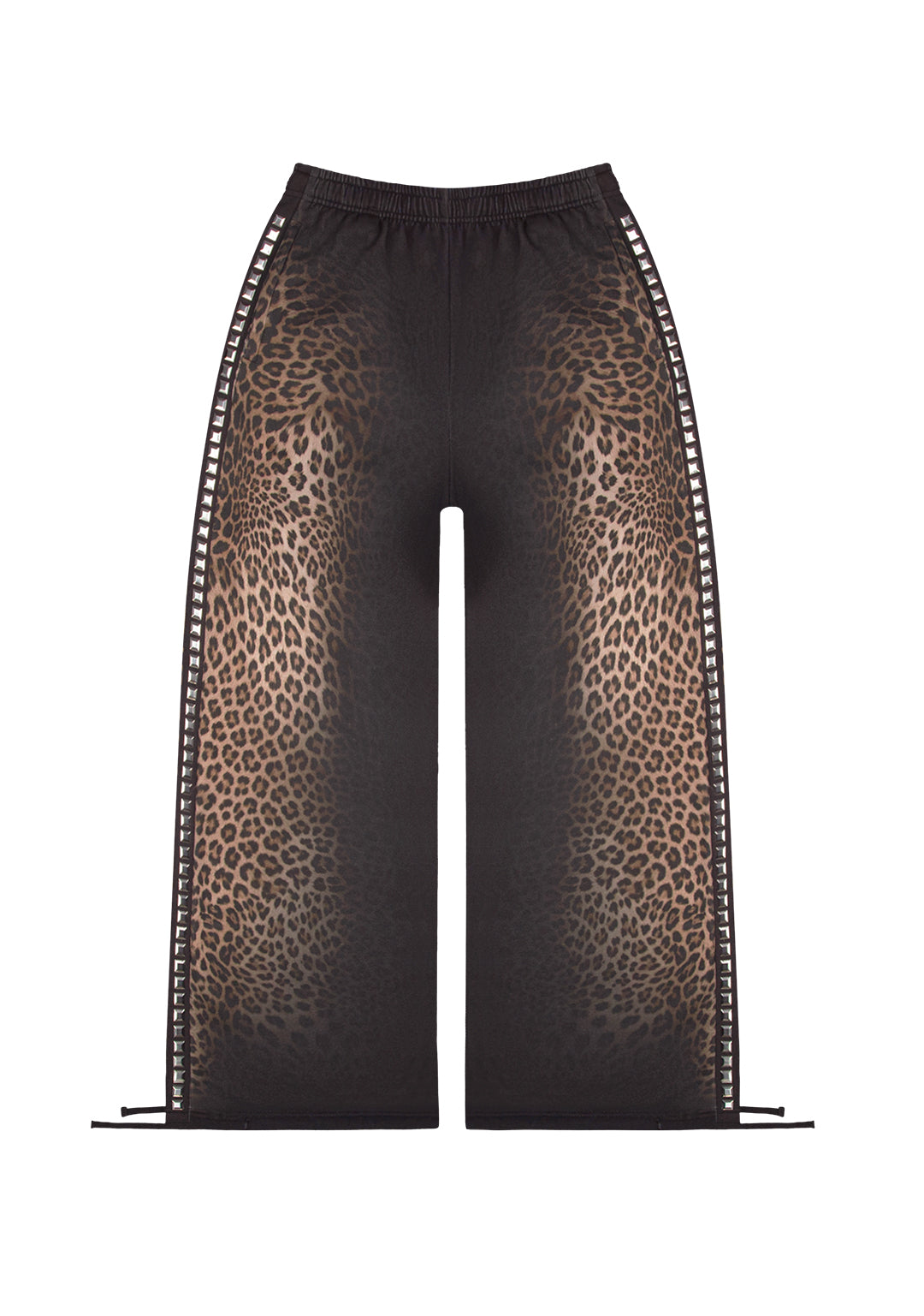 RUMOUR STUDDED OVERSIZED SWEATPANTS LEOPARD