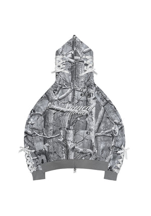 FORBIDDEN ZIP HOODIE SNOW