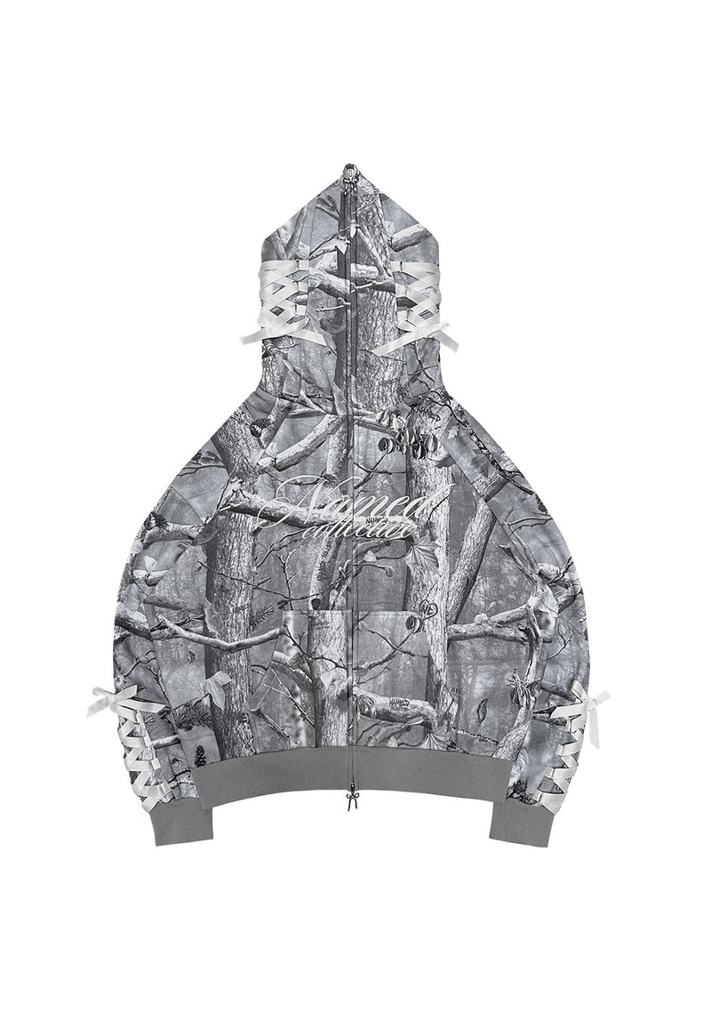 FORBIDDEN ZIP HOODIE SNOW