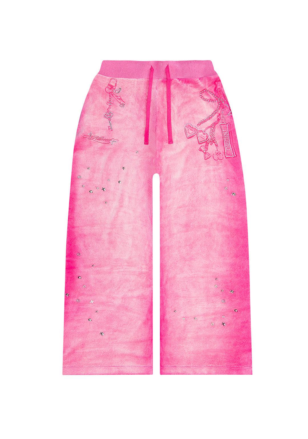 Glitch Eyelet Velour Sweatpants Washed Hot Pink – NAMED COLLECTIVE®