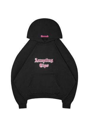 ACCEPTING TIPS RHINESTONE PULLOVER HOODIE BLACK
