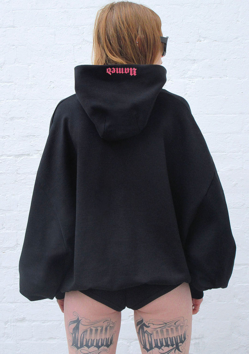 ACCEPTING TIPS RHINESTONE PULLOVER HOODIE BLACK