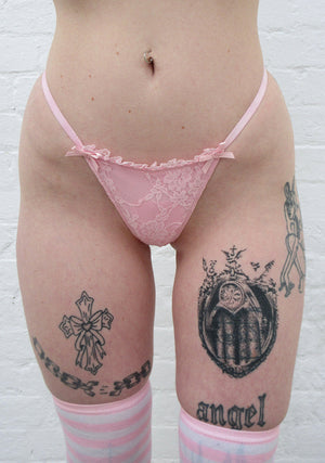 ALLURE CHARM LACE G-STRING BABY PINK