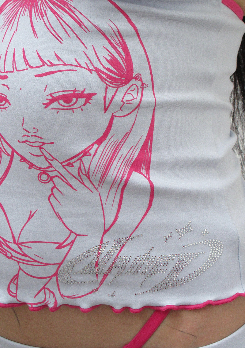 BFF FITTED CAMI TOP BABY BLUE