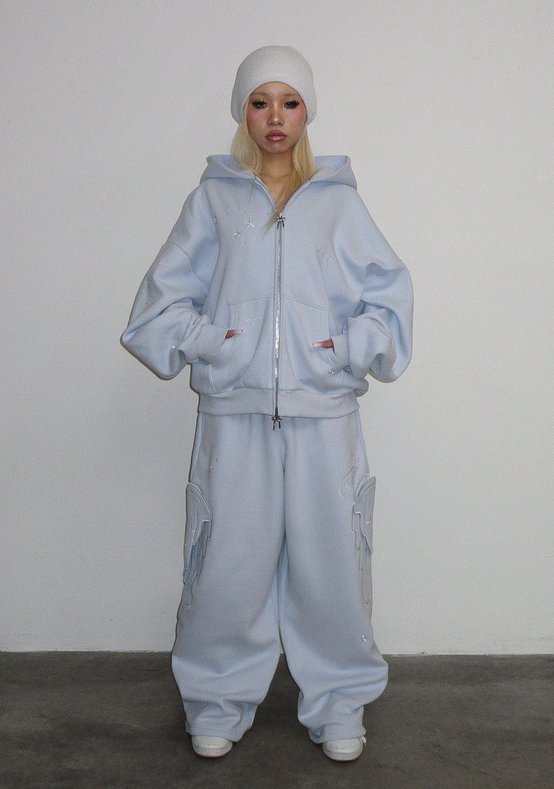 STITCH WINGS OVERSIZED SWEATPANTS BABY BLUE (DETACHABLE WINGS)