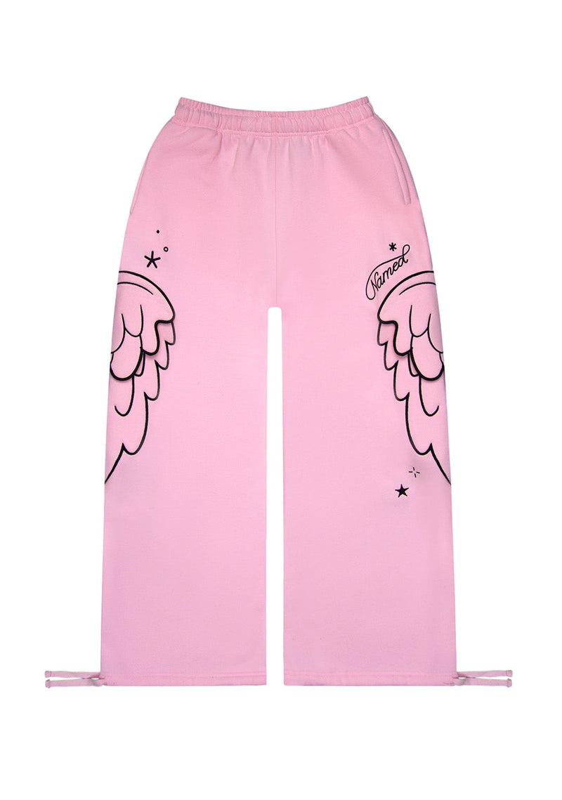 STITCH WINGS OVERSIZED SWEATPANTS BABY PINK (DETACHABLE WINGS)