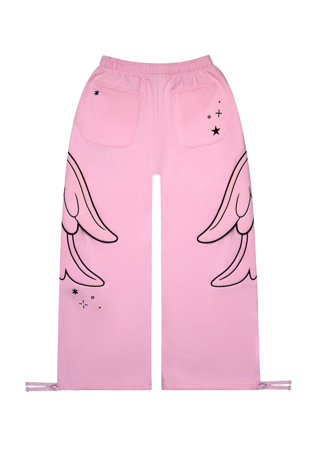STITCH WINGS OVERSIZED SWEATPANTS BABY PINK (DETACHABLE WINGS)