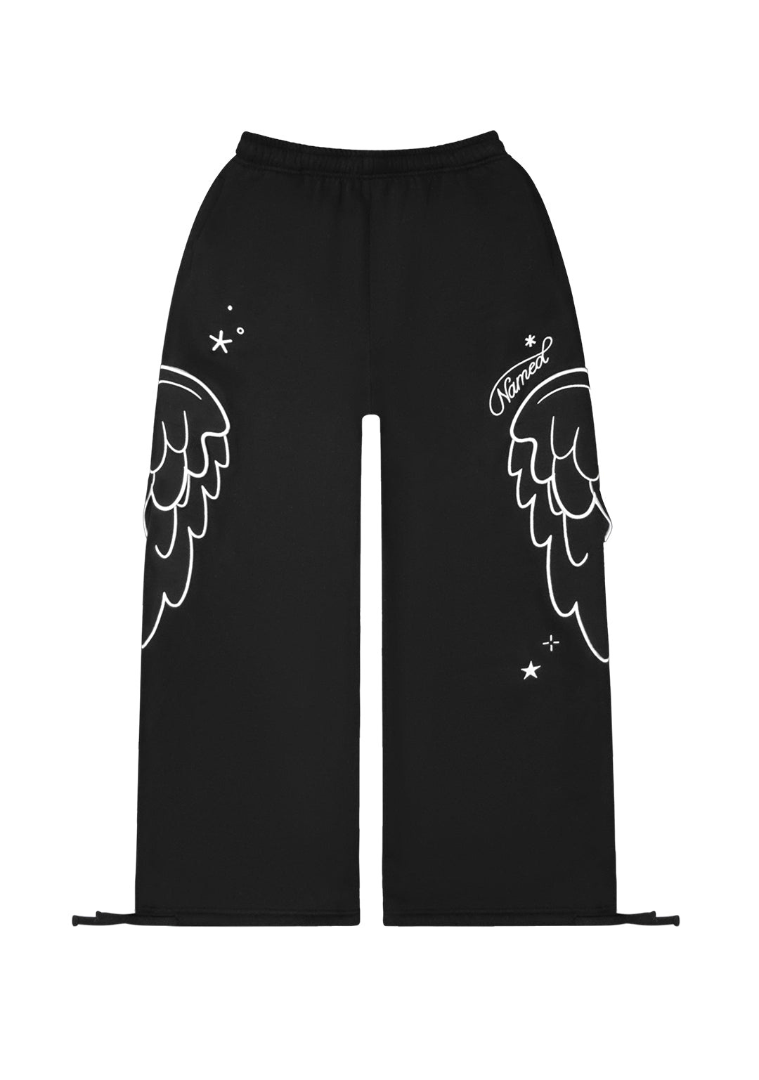 Stitch Wings Oversized Sweatpants Black Detachable Wings – NAMED