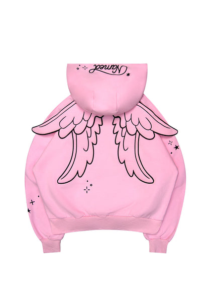 Stitch Wings Pullover Hoodie Baby Pink Detachable Wings – NAMED