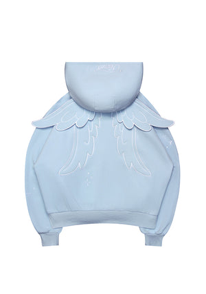 STITCH WINGS ZIP HOODIE BABY BLUE (DETACHABLE WINGS)