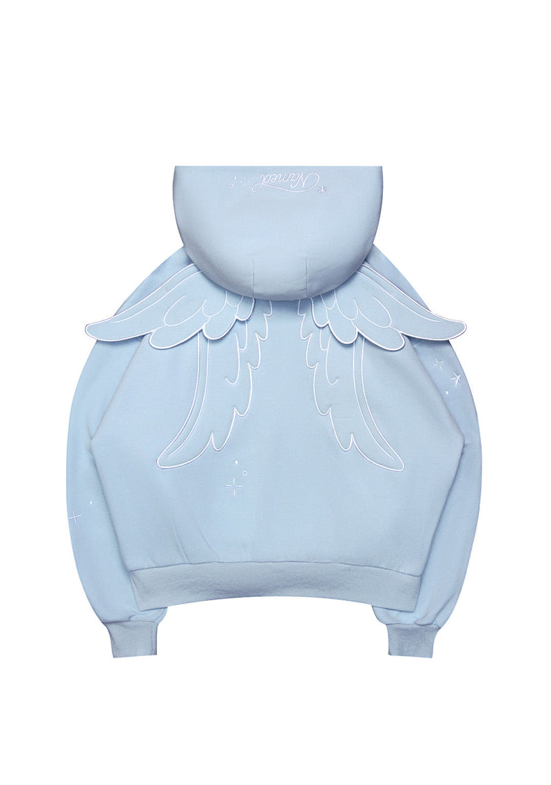 STITCH WINGS ZIP HOODIE BABY BLUE (DETACHABLE WINGS)
