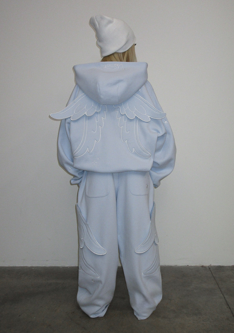 STITCH WINGS ZIP HOODIE BABY BLUE (DETACHABLE WINGS)