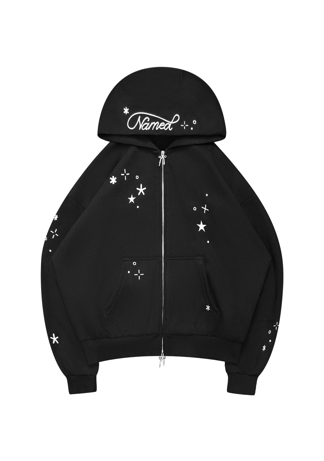 STITCH WINGS ZIP HOODIE BLACK (DETACHABLE WINGS)