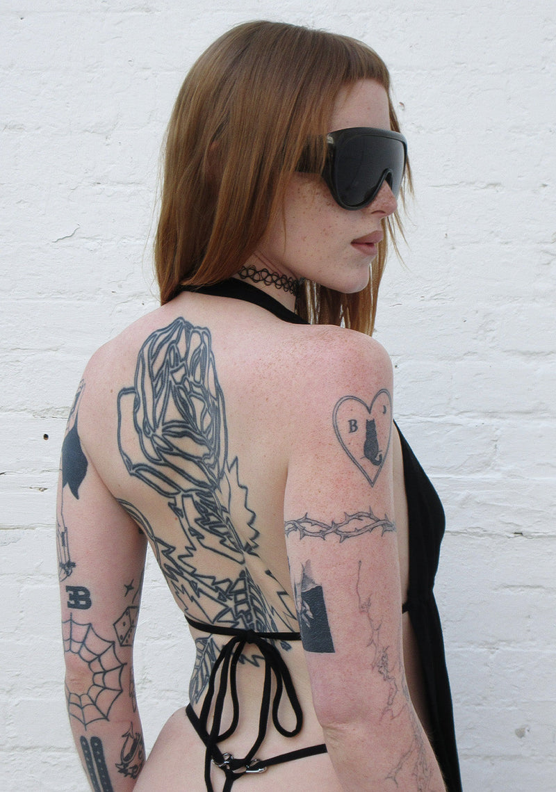 CHARISMA CHARM BACKLESS HALTERNECK TOP BLACK