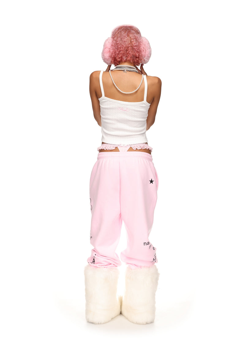 CHERISH POINTELLE CAMI TOP WHITE