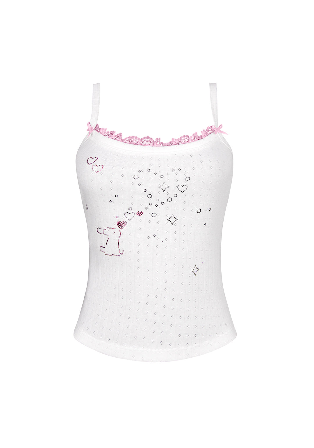 Cherish Pointelle Cami Top White – NAMED COLLECTIVE®