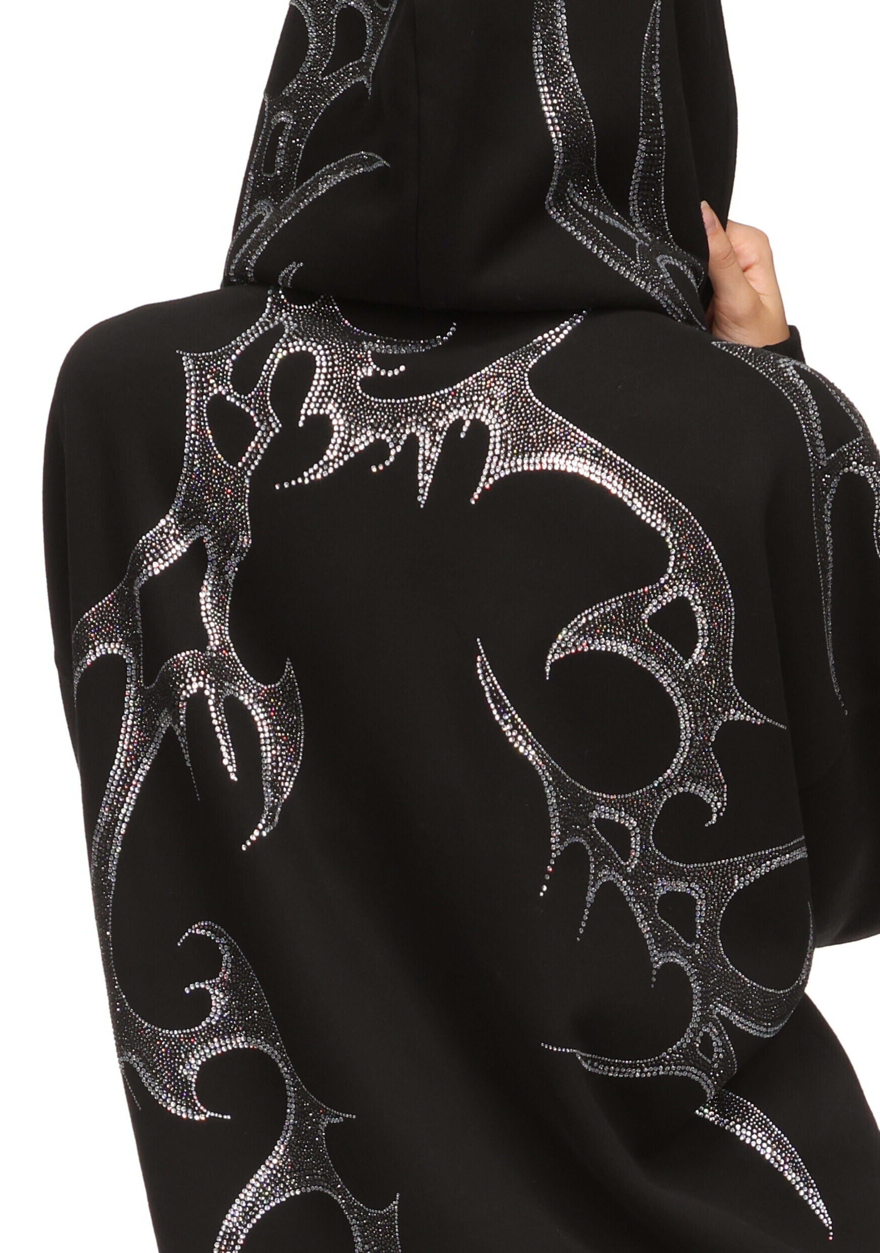Crash Rhinestone Zip Hoodie Black – NAMED COLLECTIVE®