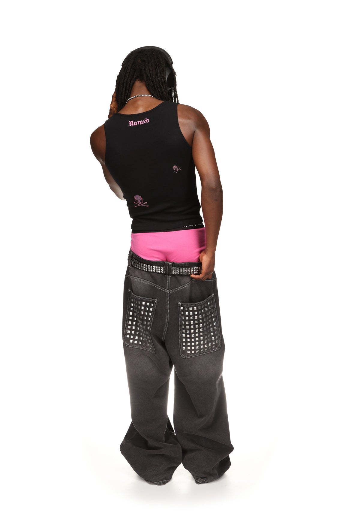 CRYPTIC RHINESTONE TANK TOP BLACK